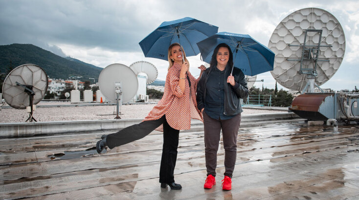 Η Τζένη Μελιτά και η Μαρία Κοζάκου. 