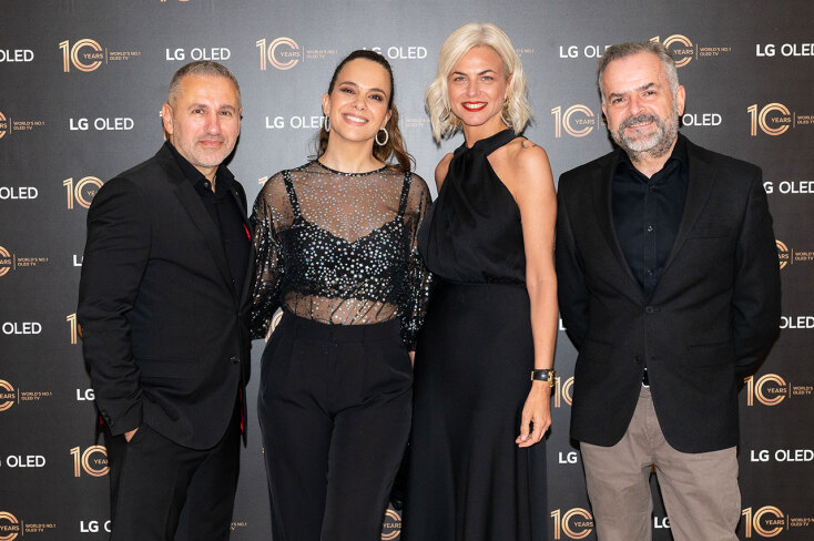 Μάνθος Πάγκαλος - Εμπορικός Διευθυντής Consumer Electronics LG Electronics Hellas, Ελιάνα Χρυσικοπούλου, Χριστίνα Κοντοβά, Άρης Κουτελός - Country Managing Director at LG Electronics Hellas