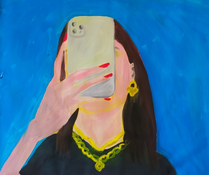 Έργο της Μαριλίας Κολυμπίρη στην έκθεση "Alone in a crowd"