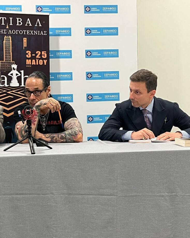 Η επίσκεψη του συγγραφέα crime fiction Κρις Κάρτερ στην Αθήνα και η συζήτησή του στο Agatha Φεστιβάλ Αστυνομικής Λογοτεχνίας, με αφορμή την έκδοση του δέκατου βιβλίου του στα ελληνικά «Ο Γρίφος του Κακού» από τις εκδόσεις Bell.