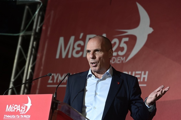 Ο επικεφαλής του ΜέΡΑ25, Γιάνης Βαρουφάκης