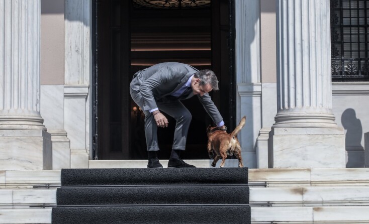 Στην έδρα της ΝΔ μετακόμισε ο Κυριακος Μητσοτάκης