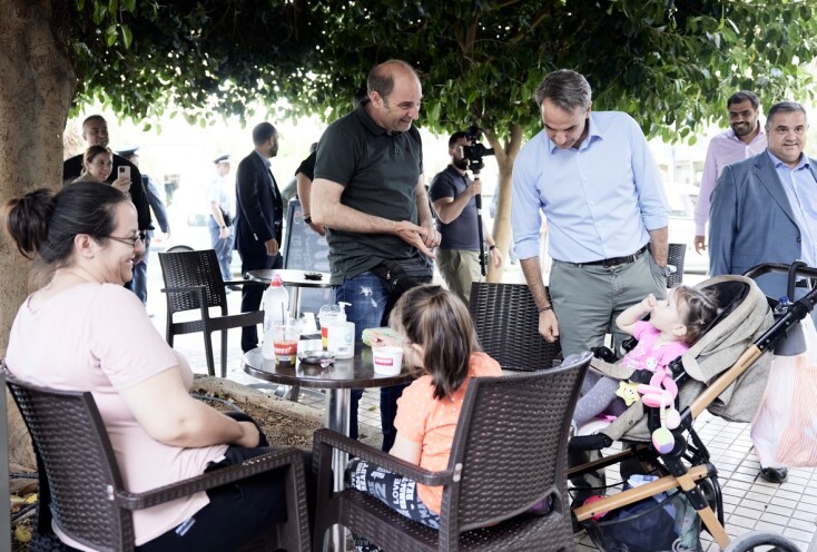 Στο Μοσχάτο ο Μητσοτάκης: Ζήτησε πλήρη κινητοποίηση για τις κάλπες της 25ης Ιουνίου