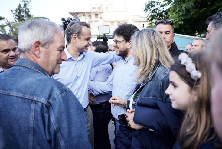 Στο Μοσχάτο ο Μητσοτάκης: Ζήτησε πλήρη κινητοποίηση για τις κάλπες της 25ης Ιουνίου