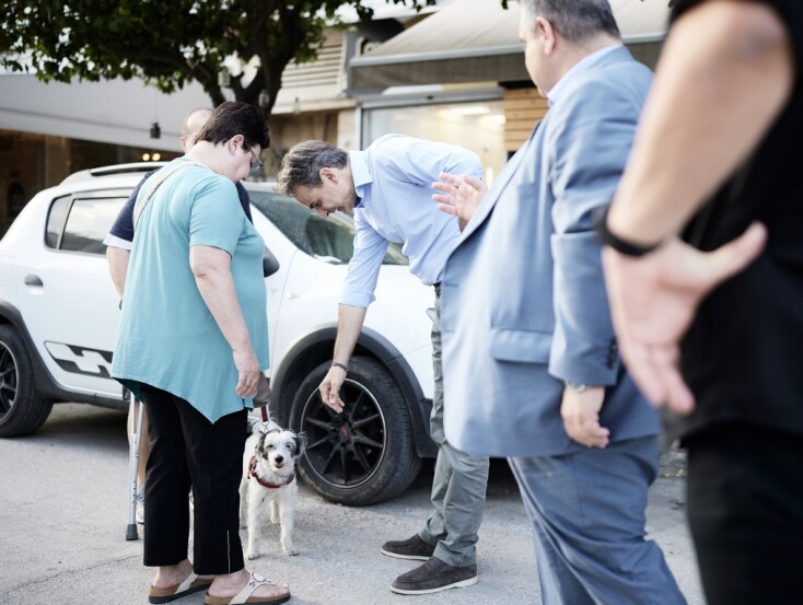 Στο Μοσχάτο ο Μητσοτάκης: Ζήτησε πλήρη κινητοποίηση για τις κάλπες της 25ης Ιουνίου