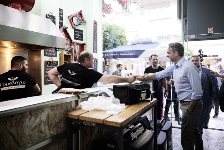 Στο Μοσχάτο ο Μητσοτάκης: Ζήτησε πλήρη κινητοποίηση για τις κάλπες της 25ης Ιουνίου