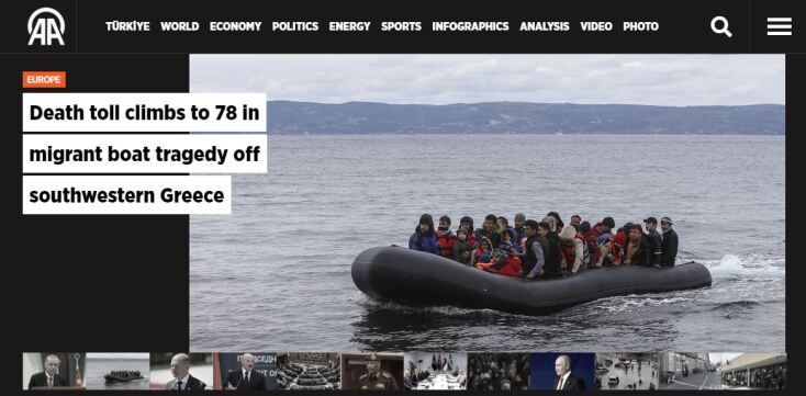 Εκτενή ρεπορτάζ στα διεθνή ΜΜΕ για το πολύνεκρο ναυάγιο στην Πύλο