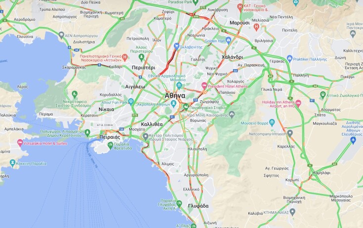 Η κίνηση αυτήν την ώρα στην Αθήνα - Οι περιοχές με μποτιλιάρισμα και καθυστερήσεις