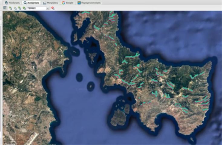 Με σκούρο πράσινο οι θέσεις των αιολικών πάρκων