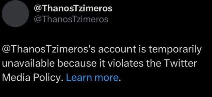 Το Twitter μπλόκαρε τον λογαριασμό του Θάνου Τζήμερου