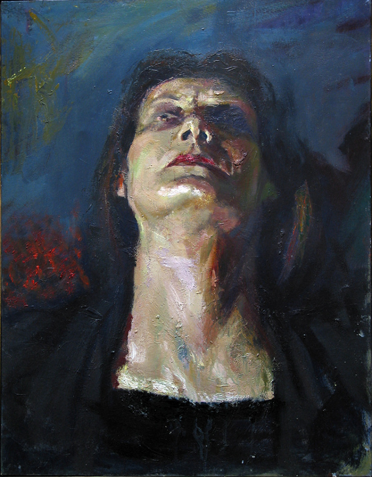 Αδριανός Σωτήρης, Πορτραίτο της μητέρας μου, 2003, λάδι σε καμβά,  80Χ60 εκ.