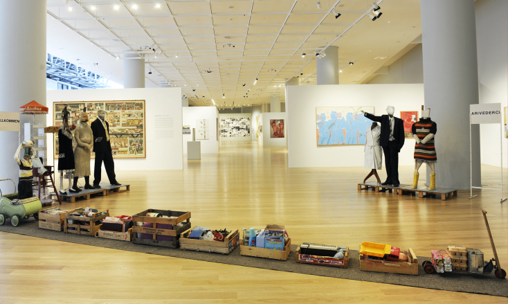 Άποψη από την έκθεση «Αστυγραφία. Η ζωή της πόλης τις δεκαετίες 1950-1970» στην ΕΠΜΑΣ