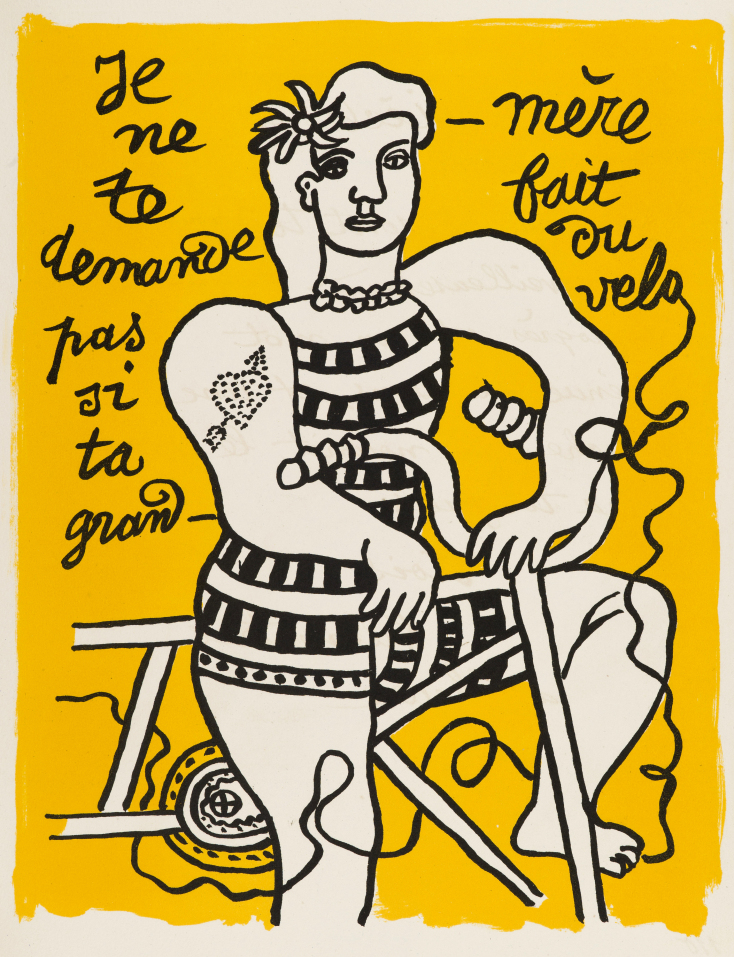 Fernand Léger, Σελίδα από το λεύκωμα «Τσίρκο», 1950