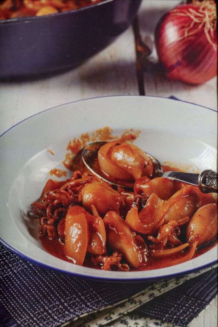 Συνταγή για καλαμαράκια στιφάδο