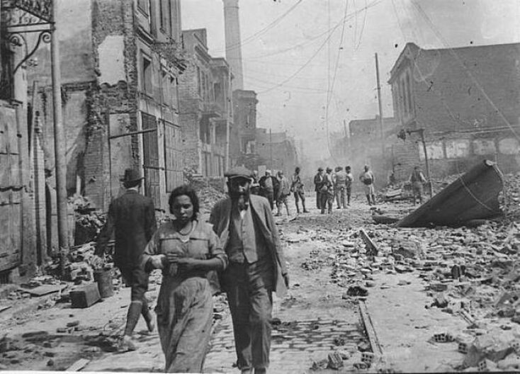 Άποψη της Εγνατίας οδού μετά την πυρκαγιά