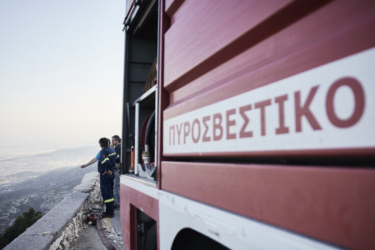 Ο Κυριάκος Μητσοτάκης στην Πάρνηθα