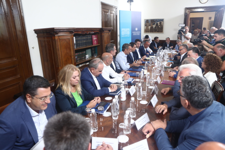 Συνάντηση του  Κυριάκου Μητσοτάκη με εκπροσώπους παραγωγικών και επιστημονικών φορέων της βόρειας Ελλάδας