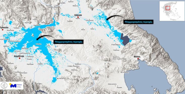 Ανυπολόγιστες καταστροφές στη Θεσσαλία - Περίπου 720.000 στρέμματα οι πλημμυρισμένες εκτάσεις