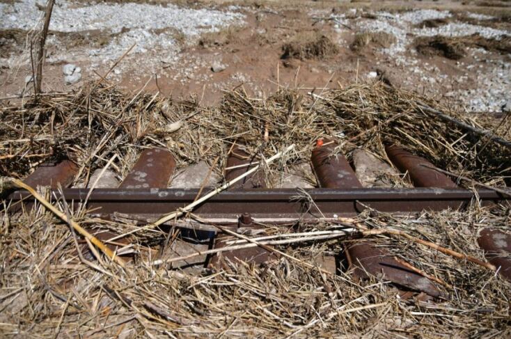 Ρημαγμένο το σιδηροδρομικό δίκτυο Λάρισας-Βόλου μετά την κακοκαιρία Daniel