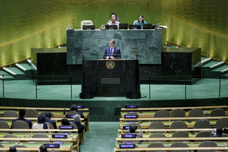 Ο Κυριάκος Μητσοτάκης στη Γενική Συνέλευση του ΟΗΕ που πραγματοποιήθηκε στη Νέα Υόρκη