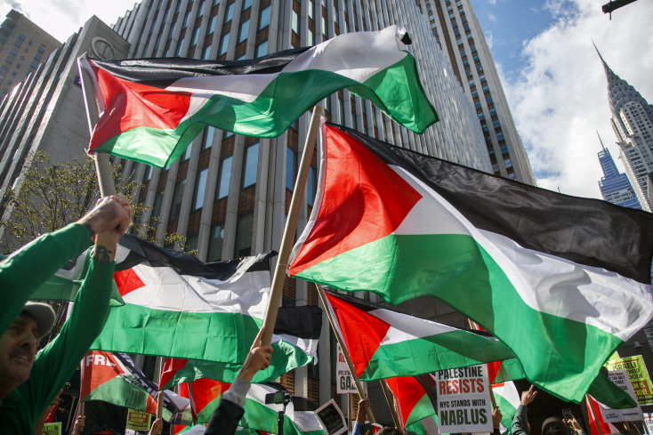 Διαδηλώσεις υπέρ της Παλαιστίνης στη Νέα Υόρκη