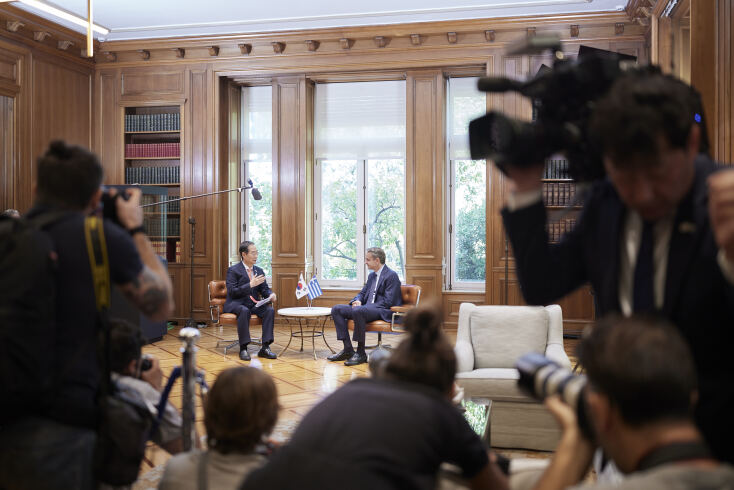 Ο Κυριάκος Μητσοτάκης συναντήθηκε με τον Κορεάτη πρωθυπουργό Han Duck-soo