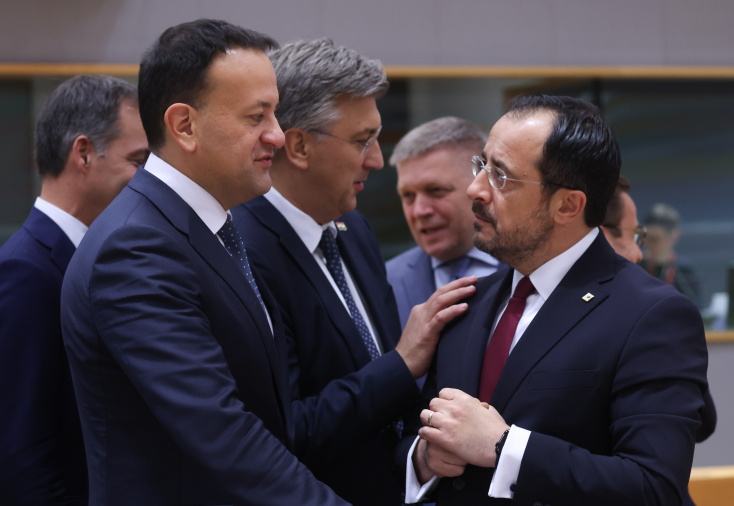 Ο Ιρλανδός πρωθυπουργός με τον Κροάτη πρωθυπουργό και τον Πρόεδρο της Κυπριακής Δημοκρατίας