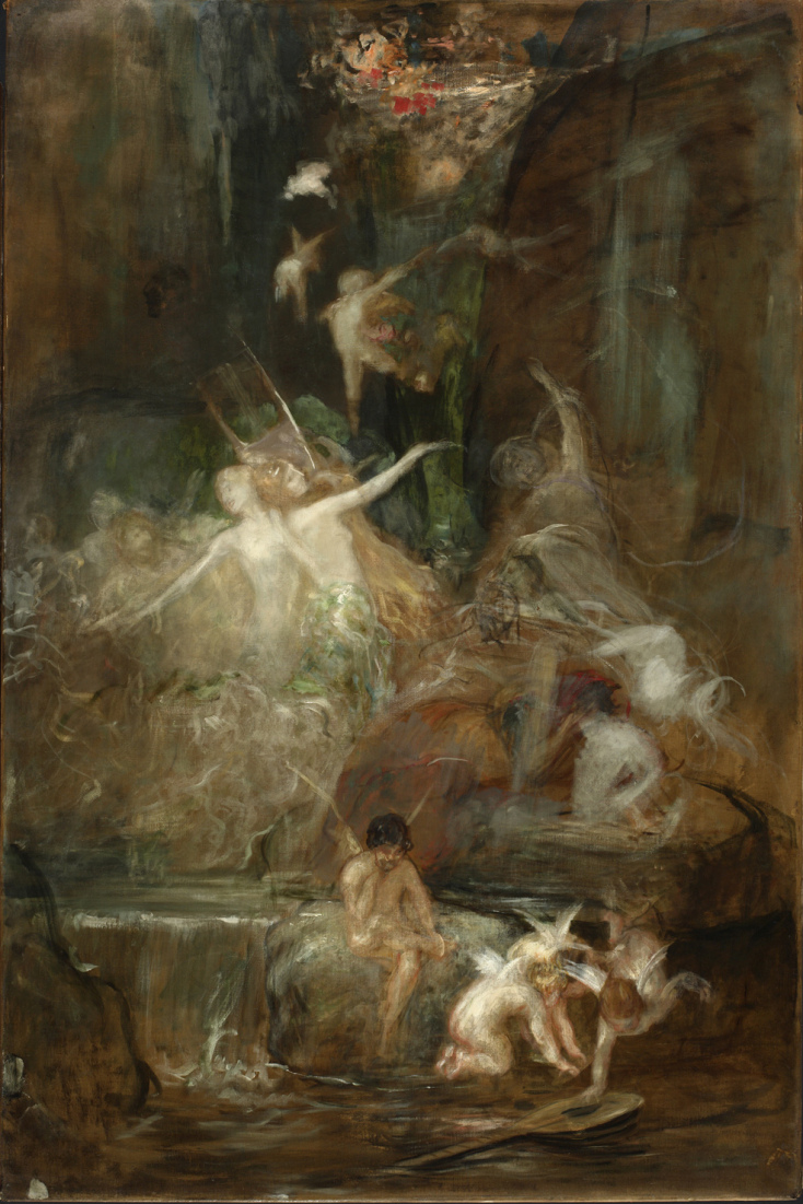 Νικόλαος Γύζης, "Ο ποιητής στην πηγή" (Η έμπνευση του ποιητή), περ. 1875-1880