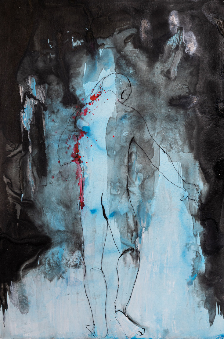 Το έργο της Μάτως Ιωαννίδου "Οιδίπους" από την έκθεση «Μίμησις πράξεως» στο Ωδείο Αθηνών