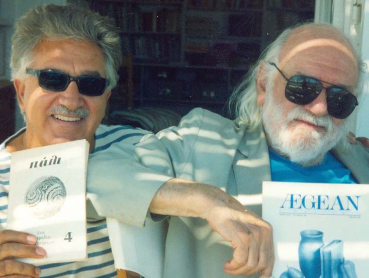 Ντίνος Σιώτης με τον Νάνο Βαλαωρίτη