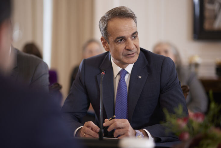 Tα καρέ από τη συνάντηση Μητσοτάκη-Χριστοδουλίδη: «Εθνική προτεραιότητα το Κυπριακό»