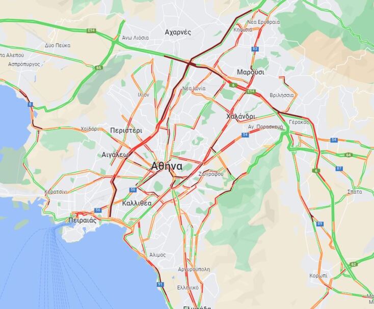 «Παρέλυσαν» οι δρόμοι της Αττικής λόγω κακοκαιρίας - Πού εντοπίζονται τα μεγαλύτερα προβλήματα