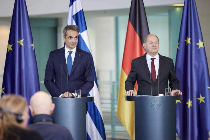 Η συνάντηση του Κ. Μητσοτάκη με τον Καγκελάριο της Γερμανίας Όλαφ Σόλτς