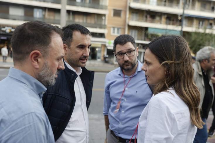 Αλέξης Χαρίτσης, Νάσος Ηλιόπουλος και Έφη Αχτσιόγλου