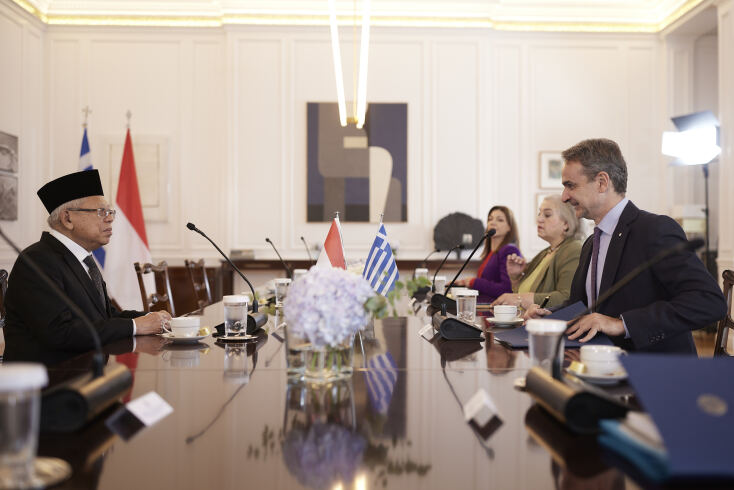 Συνάντηση Μητσοτάκη με τον αντιπρόεδρο της Ινδονησίας 