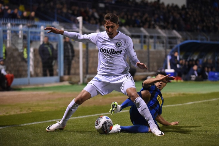 Στιγμιότυπο από το ματς μεταξύ Λαμίας και Ατρόμητου