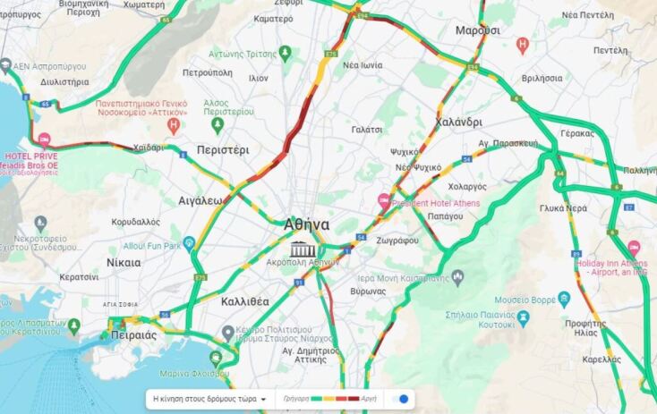 «Σημειωτόν» οι οδηγοί στον Κηφισό, καθυστερήσεις στην Αττική Οδό