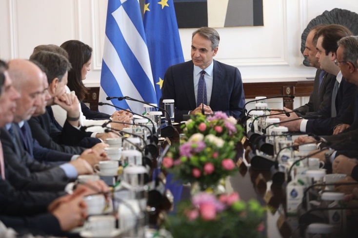 Ο πρωθυπουργός Κυριάκος Μητσοτάκης στο Υπουργικό Συμβούλιο