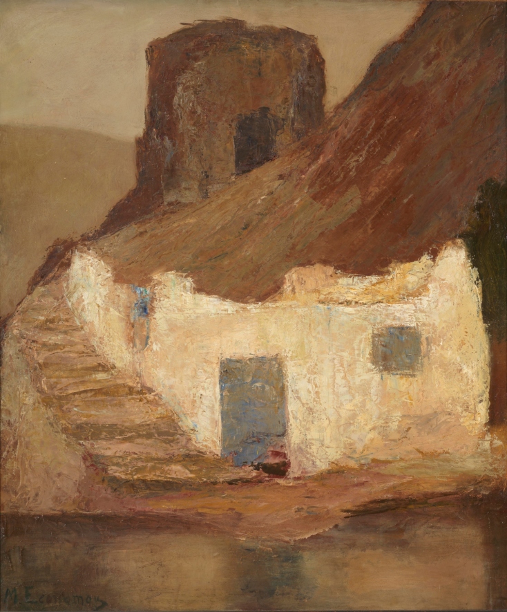 Μιχάλης Οικονόμου, "Παλιός μύλος και σπίτι στην Ύδρα"