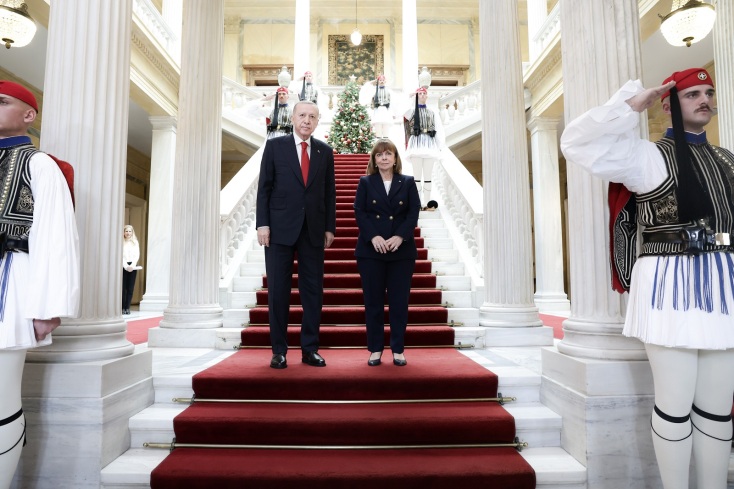 Κατερίνα Σακελλαροπούλου: Η Πρόεδρος της Δημοκρατίας υποδέχθηκε τον Ταγίπ Ερντογάν - Η συνομιλία τους για τις σχέσεις μεταξύ Ελλάδας και Τουρκίας.