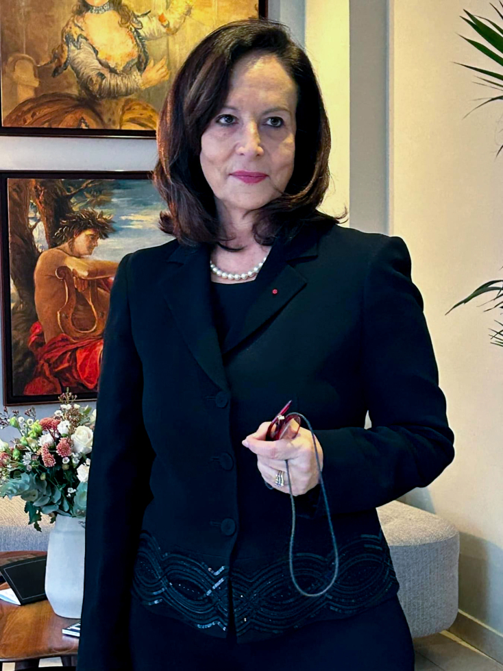 Η Άννα Διαμαντοπούλου στην κηδεία του Ζακ Ντελόρ