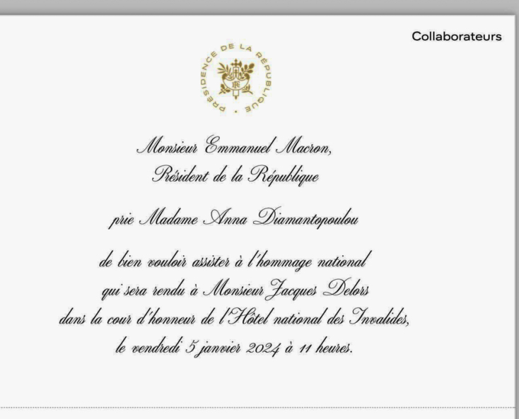 Η Άννα Διαμαντοπούλου στην κηδεία του Ζακ Ντελόρ