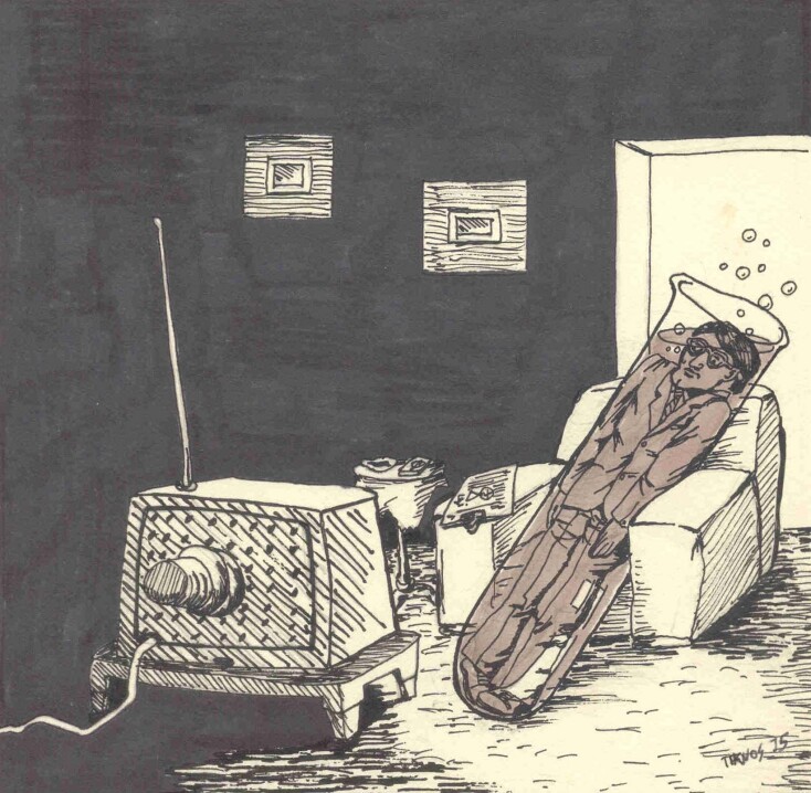 Πάνος Κουτρουμπούσης, "TV watcher"