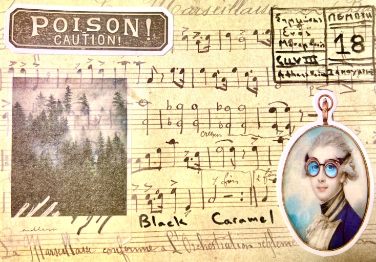 Έργο μεικτής τεχνικής του Γιώργου Φλωράκη για τη στήλη του Σημειώσεις Ενός Μονομανούς