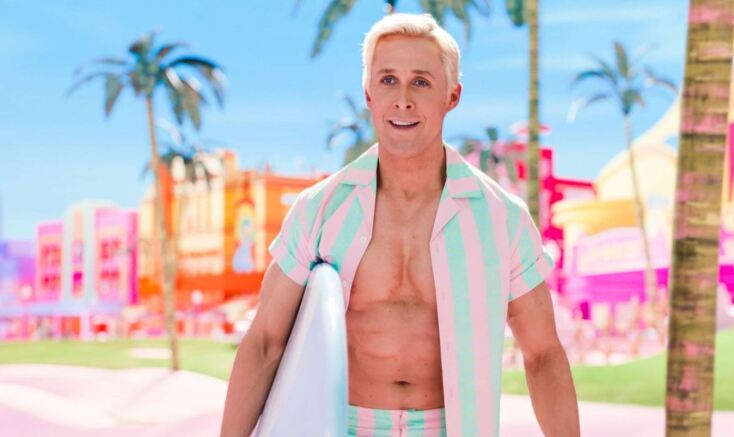 O ηθοποιός Ράιν Γκόσλινγκ ως Κεν στην ταινία Barbie