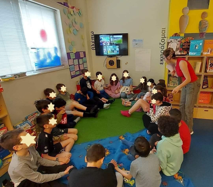 Άλκης Καμπανός - Δράση σε σχολική τάξη