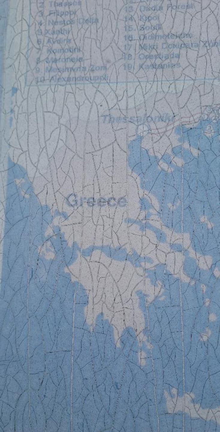 Ο χάρτης της Ελλάδας στο τελωνείο των Κήπων