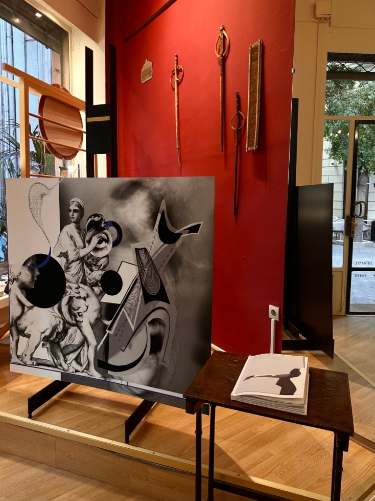 Άποψη από την έκθεση της Σεβαστιάνας Κωνστάκη, "Χειρογραφίες του Σ.Ε.Ν."