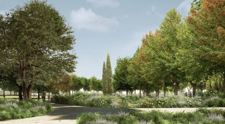 Οι ροδώνες που σχεδιάζονται στους κήπους του Τατοϊου σε φωτορεαλιστική απεικόνιση