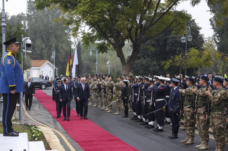 Γερμανία: Ο ομοσπονδιακός πρόεδρος Φρανκ-Βάλτερ Σταϊνμάιερ στην ιστορική πρώτη επίσημη επίσκεψη γερμανού προέδρου στην Κύπρο.